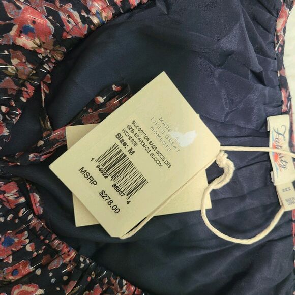 Faherty Silk Stargaze Floral Bloom Dress NWT - Picture 5 of 14